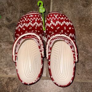 Crocs holiday sweater Christmas women’s 8 NWT